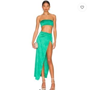 Superdown Maxi Skirt in Vibrant Teal